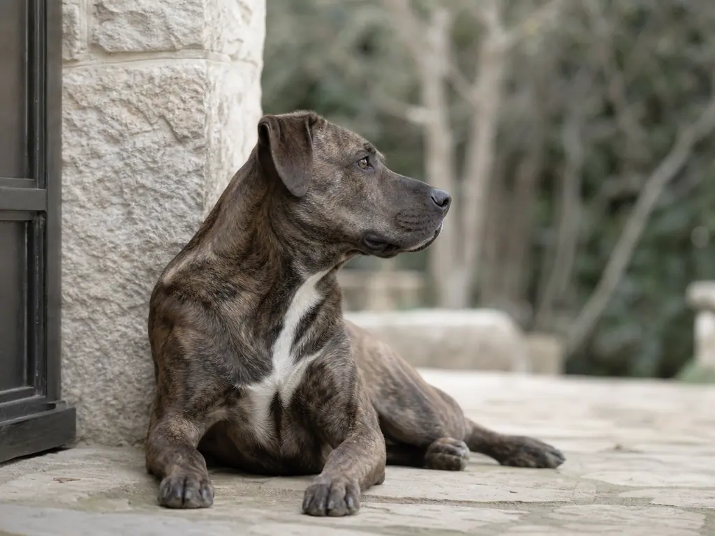 Chien orientant ses oreilles et son regard vers un son